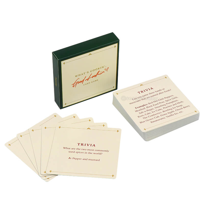 Custom Square Card Game Question Conversation Card Manufacturers