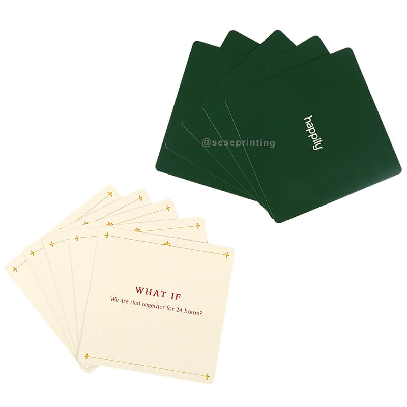 Custom Square Card Game Question Conversation Card Manufacturers