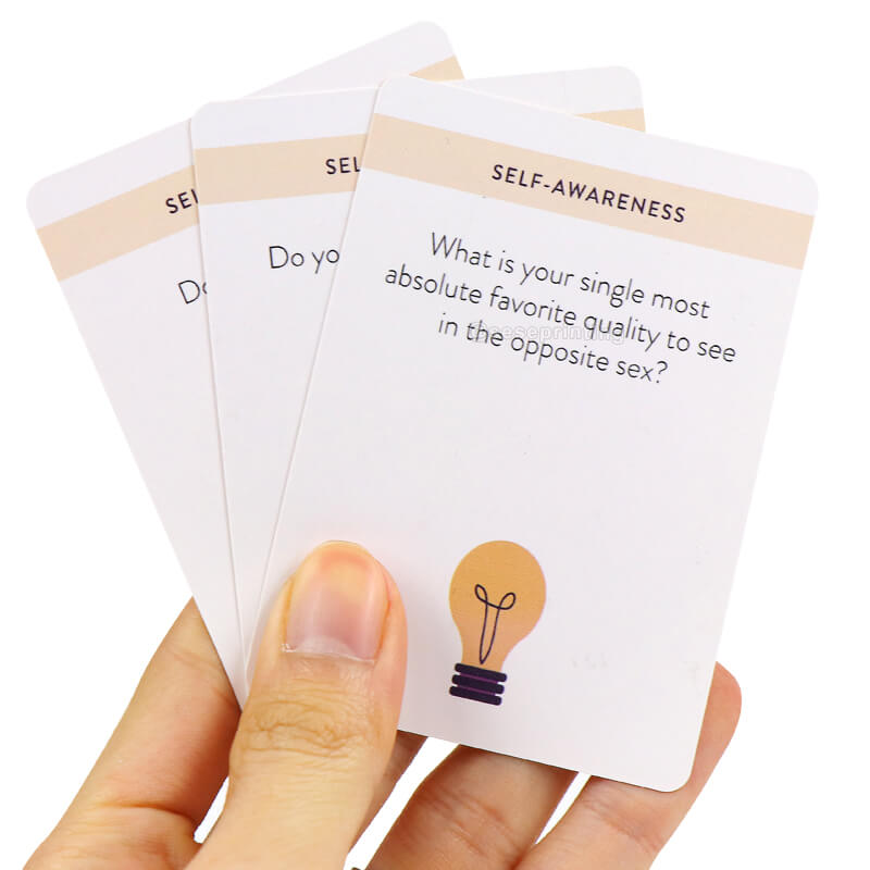 Custom Design Printing Family Conversation Cards Couples Game Card