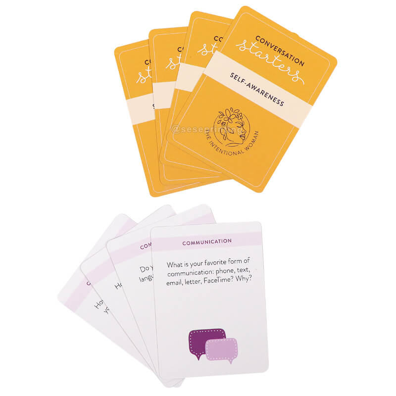 Custom Design Printing Family Conversation Cards Couples Game Card