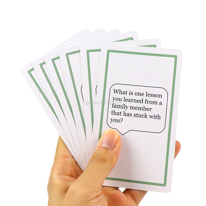 Custom Design Printing Family Conversation Cards Couples Game Card