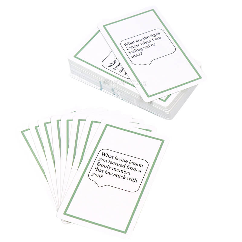 Custom Design Printing Family Conversation Cards Couples Game Card