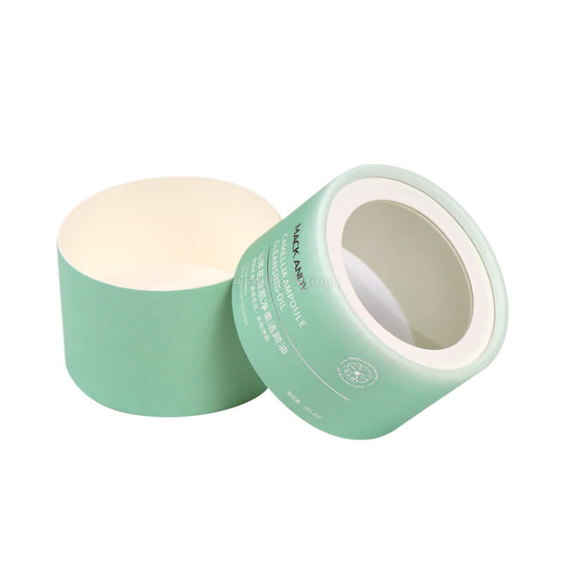 Custom Round Cardboard Tube Packaging Cylinder Box with Window